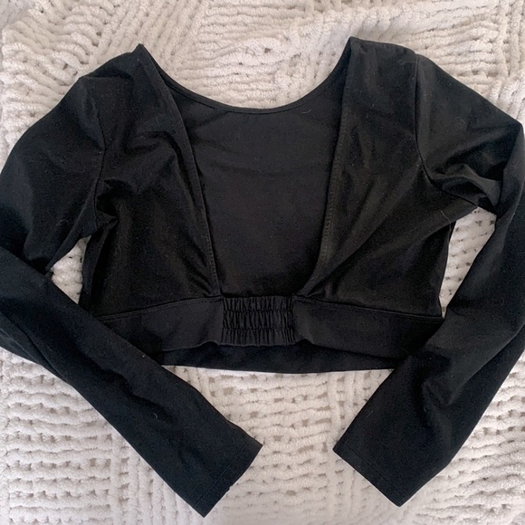 VICTORIA SECRET SPORT STRETCHY CROP TOP L BLACK - Picture 2 of 3